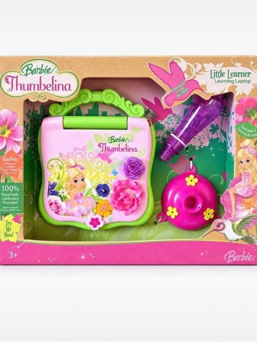 Barbie Thumbelina Little Learner Pink & Green Learning Laptop
